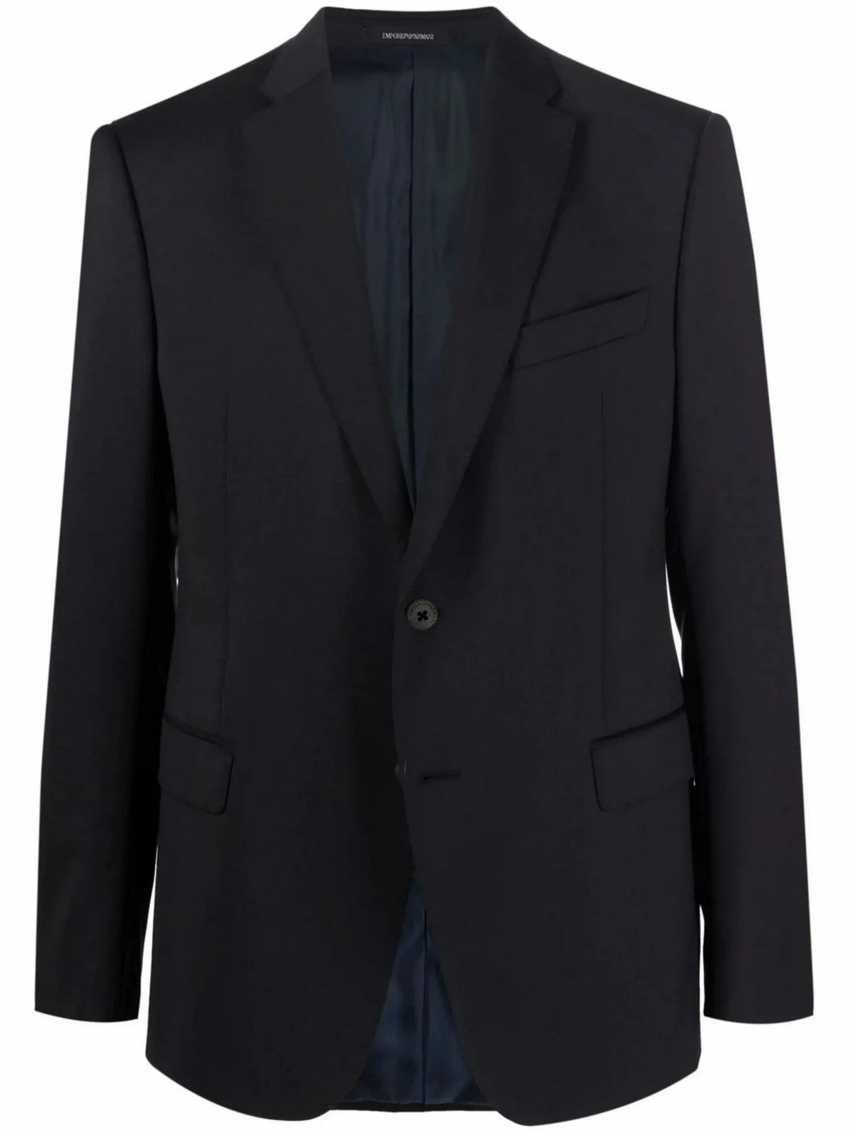 Fitted Single-Breasted Black Blazer