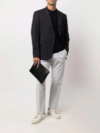 Fitted Single-Breasted Black Blazer