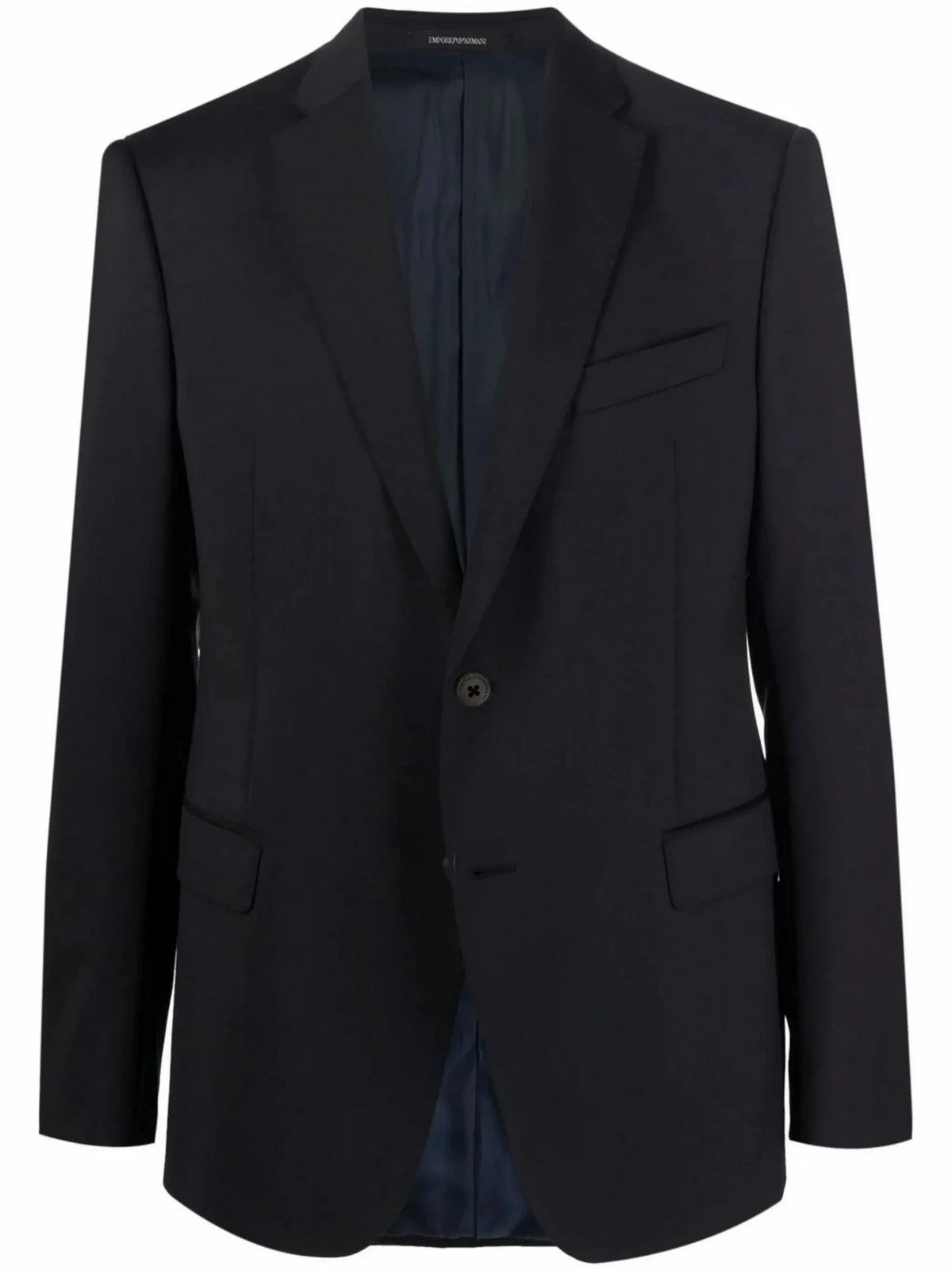 Fitted Single-Breasted Black Blazer