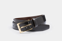 Narrow Gunmetal Buckle Black Belt