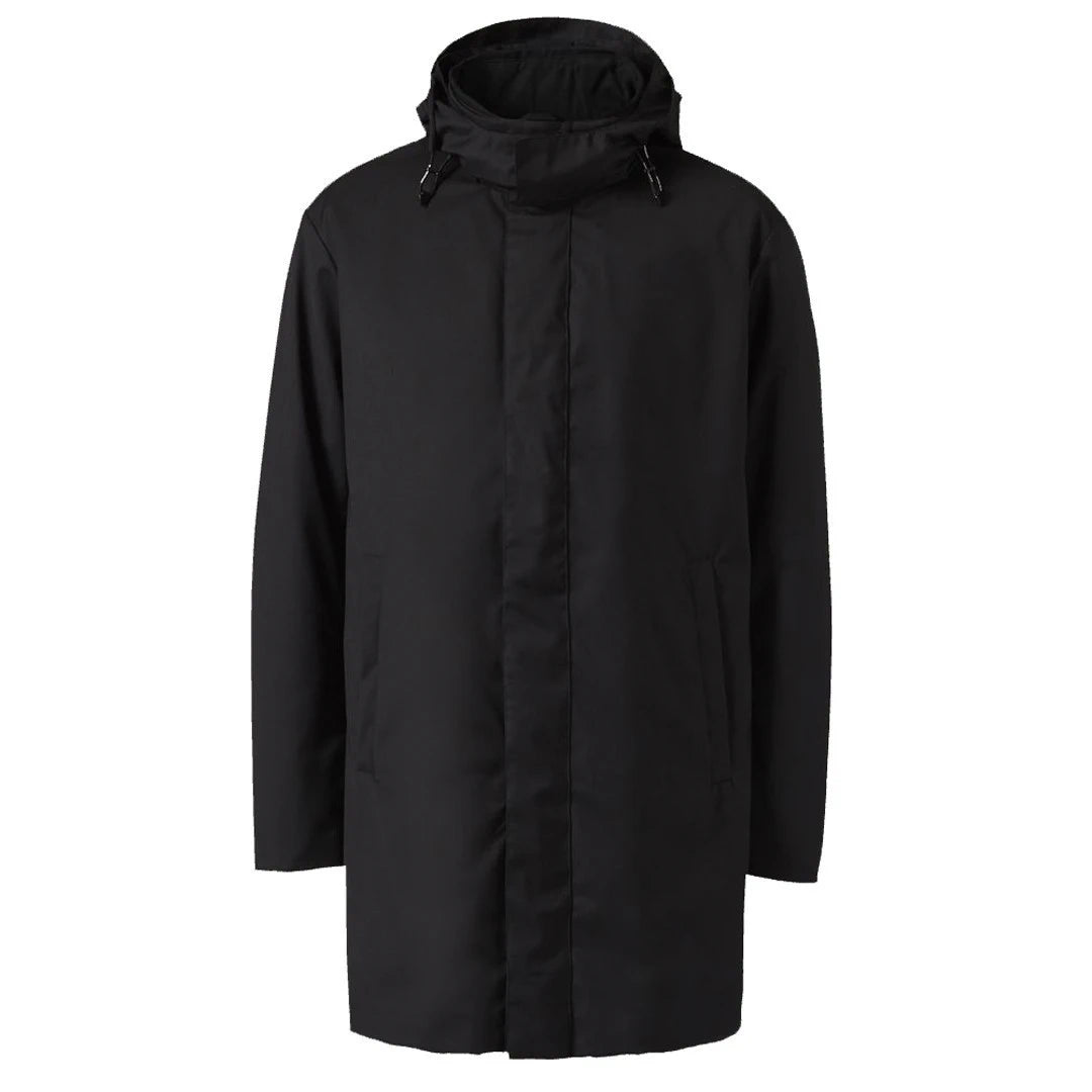 Parka Style Grey Trench Coat