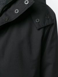 Parka Style Grey Trench Coat