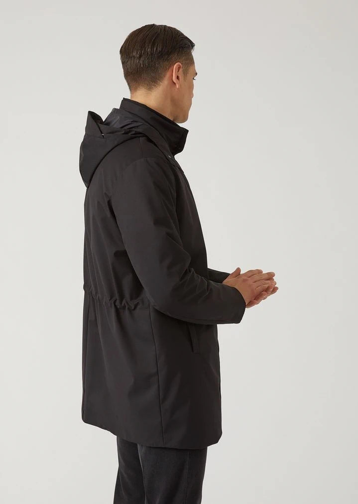 Parka Style Grey Trench Coat