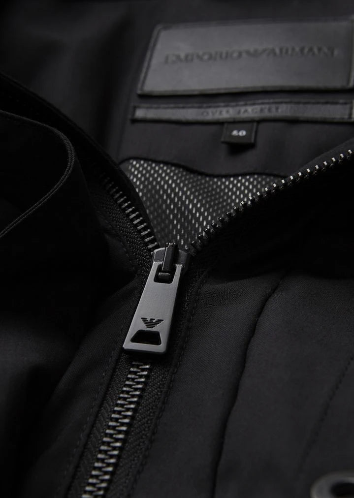 Parka Style Grey Trench Coat