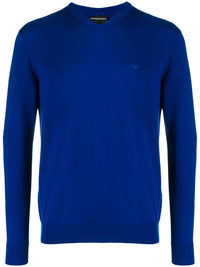 V-Neck Navy Blue Pullover