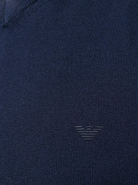 V-Neck Navy Blue Pullover