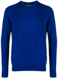 V-Neck Navy Blue Pullover