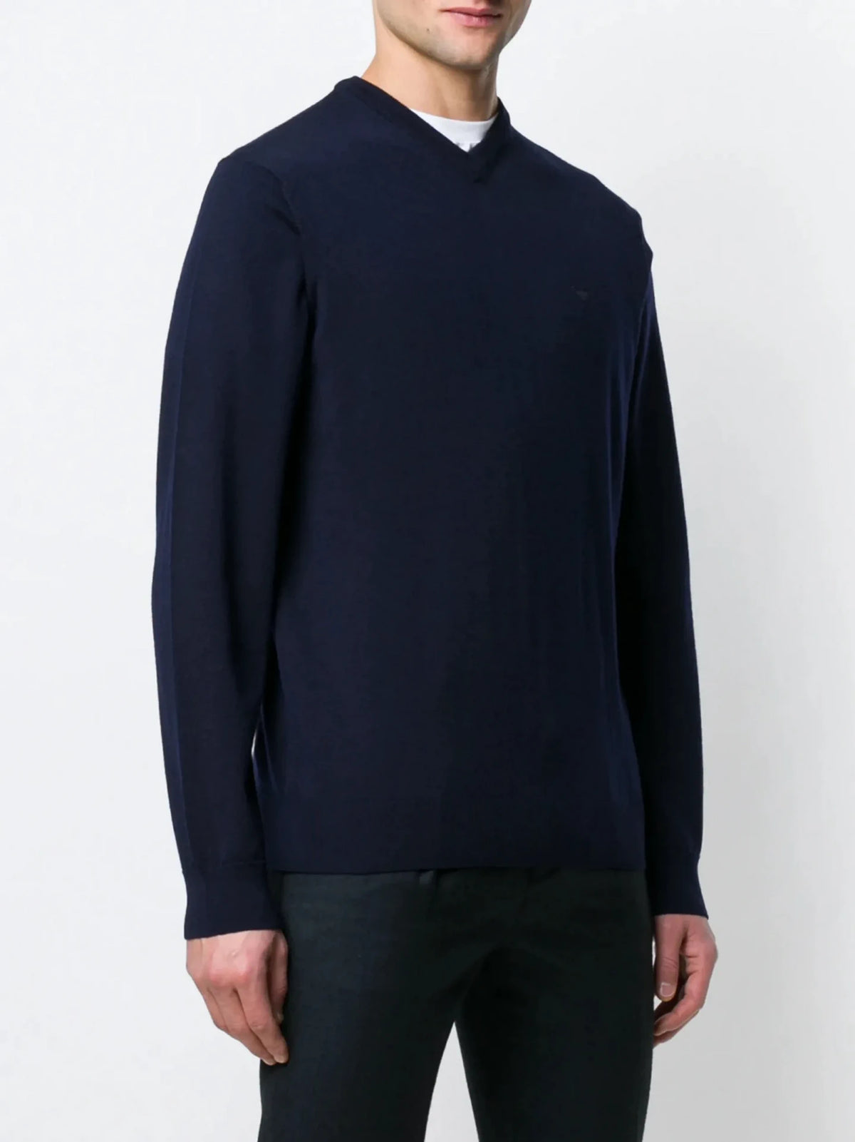 V-Neck Navy Blue Pullover