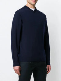 V-Neck Navy Blue Pullover