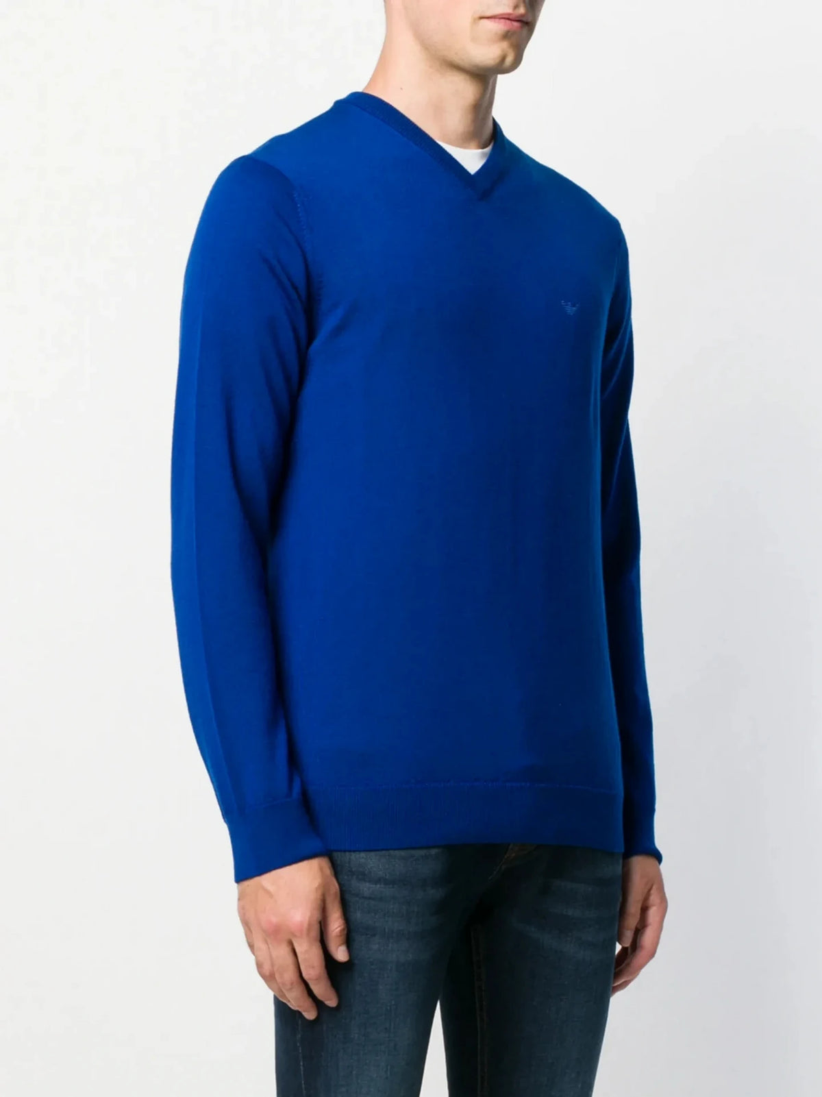 V-Neck Navy Blue Pullover