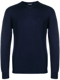 V-Neck Navy Blue Pullover