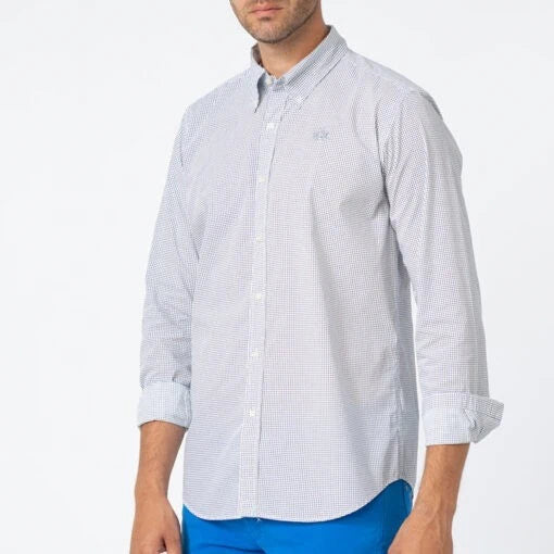Diamond Poplin Blue Shirt