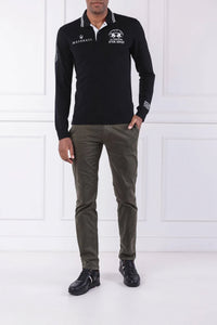 Piquet Stretch Black Polo