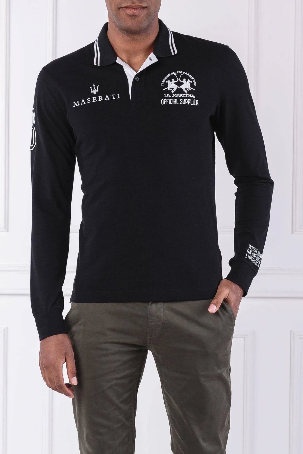 Piquet Stretch Black Polo