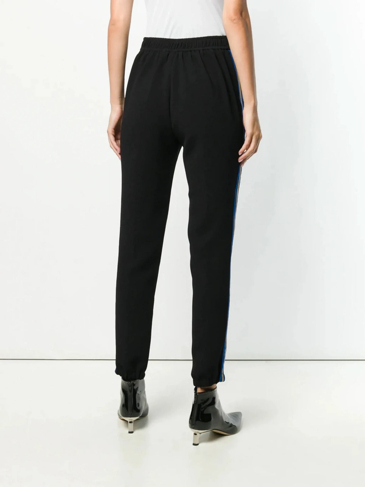 Side Stripe Black Leggings