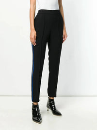 Side Stripe Black Leggings