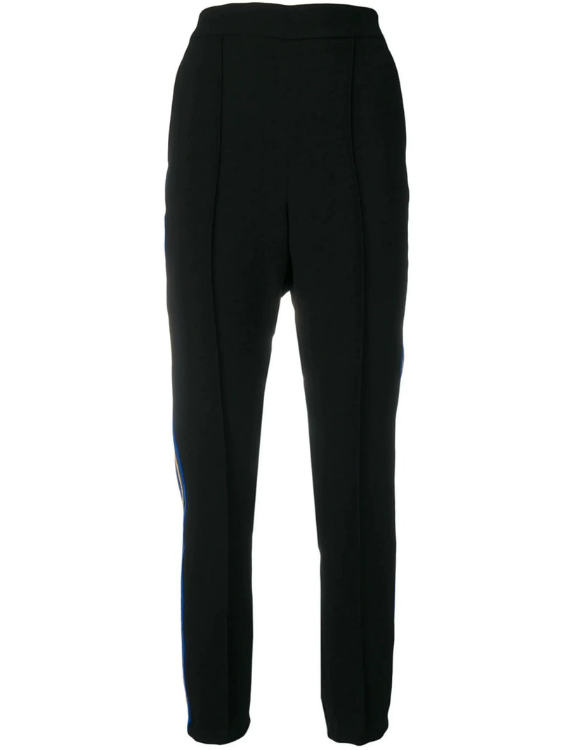 Side Stripe Black Leggings