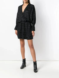 Tiger Print Black Dress