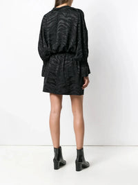 Tiger Print Black Dress