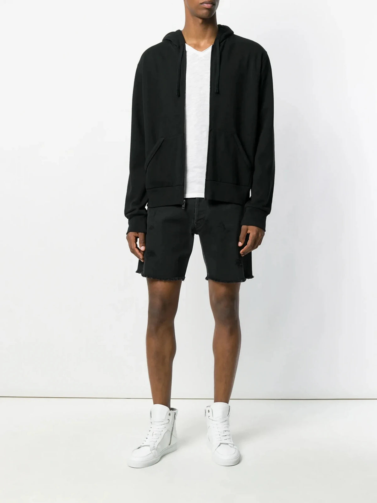 Evan Ross Black Zip Hoodie