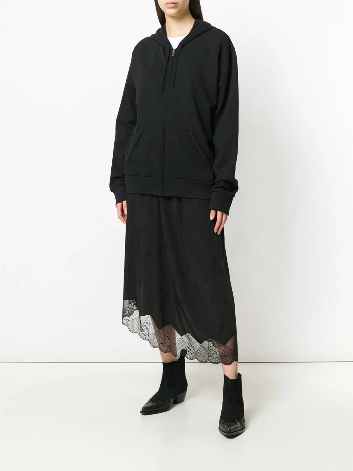 Evan Ross Black Zip Hoodie