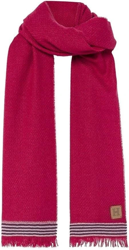 Striped Logo Red Scarf