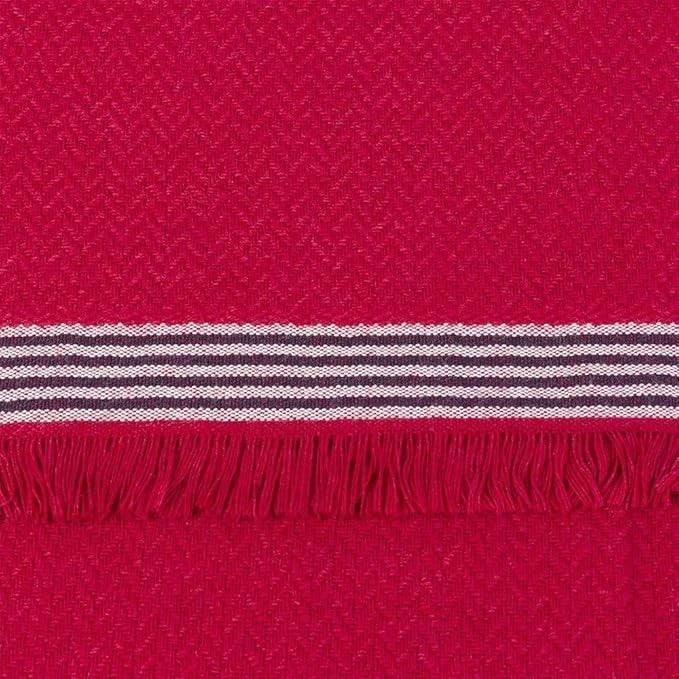Striped Logo Red Scarf