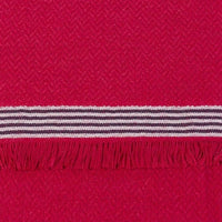 Striped Logo Red Scarf