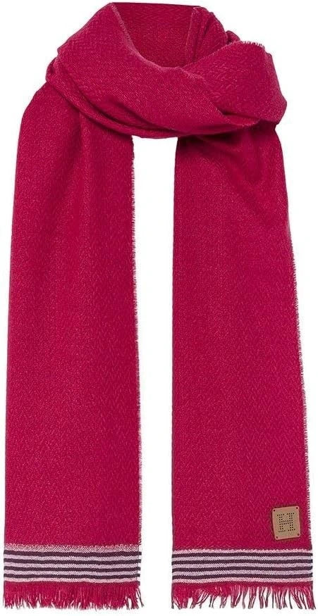 Striped Logo Red Scarf