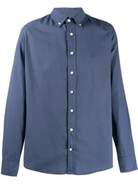 Embroidered Logo Navy Blue Shirt