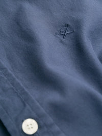 Embroidered Logo Navy Blue Shirt