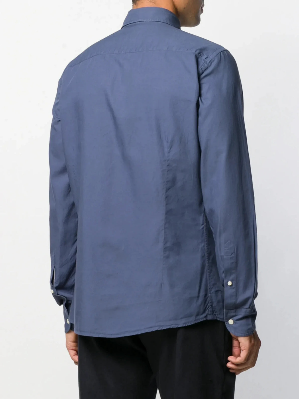 Embroidered Logo Navy Blue Shirt