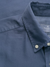 Embroidered Logo Navy Blue Shirt