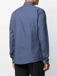 Embroidered Logo Navy Blue Shirt