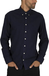 Embroidered Logo Navy Blue Shirt