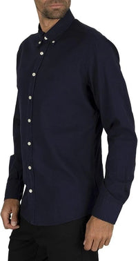 Embroidered Logo Navy Blue Shirt