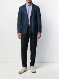 Herringbone Navy Blue Jacket