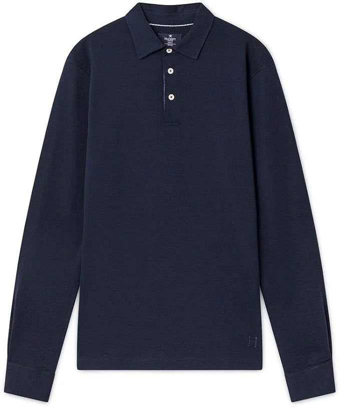 Cotton Linen Navy Polo Shirt