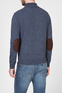 Lambswool Half-Zip Blue Knitwear