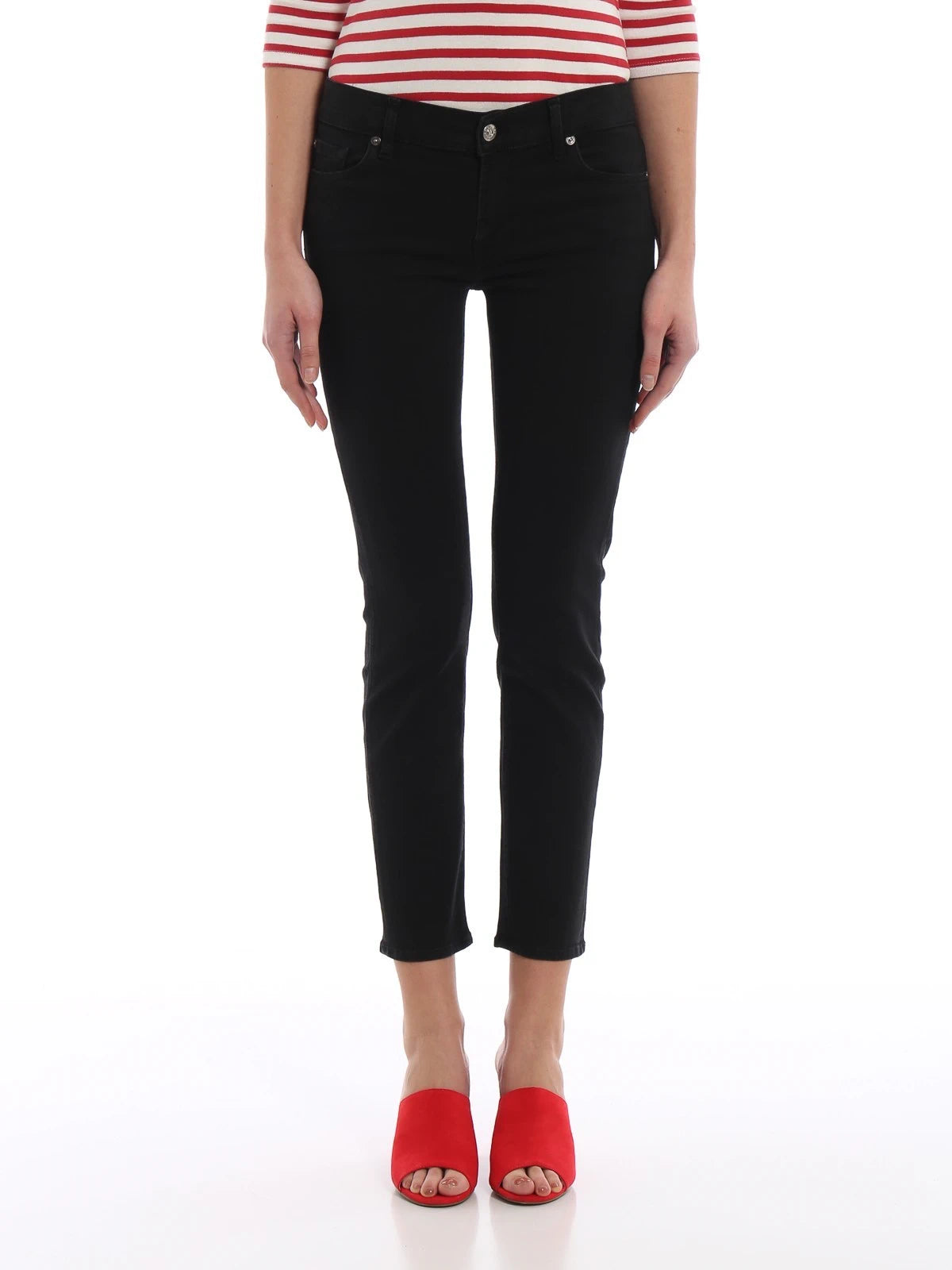 Mid Rise Roxanne Black Jeans