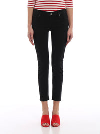 Mid Rise Roxanne Black Jeans