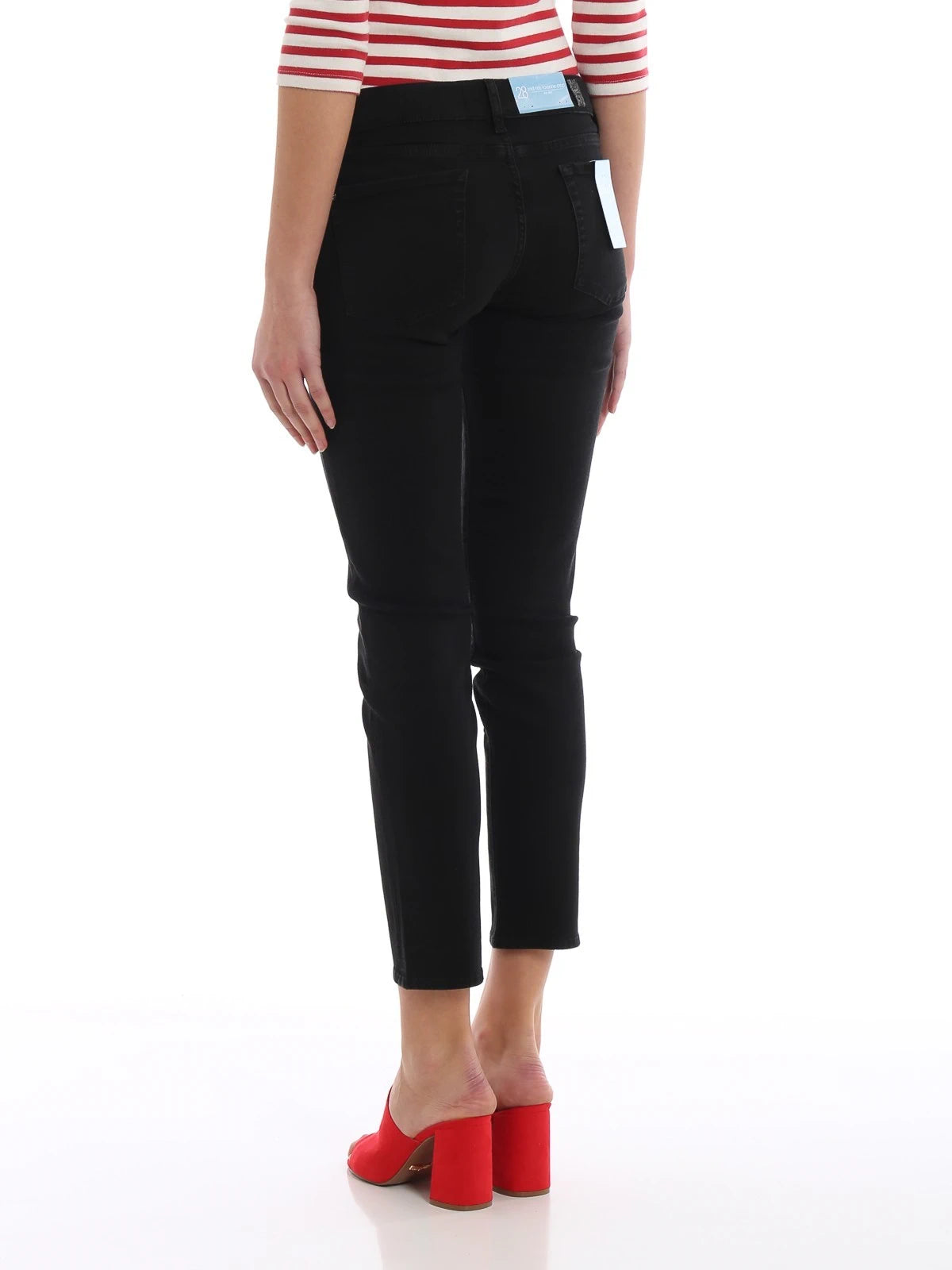 Mid Rise Roxanne Black Jeans