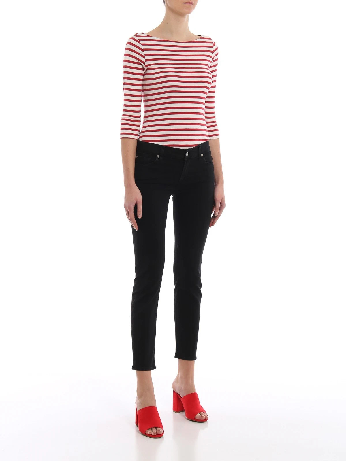 Mid Rise Roxanne Black Jeans