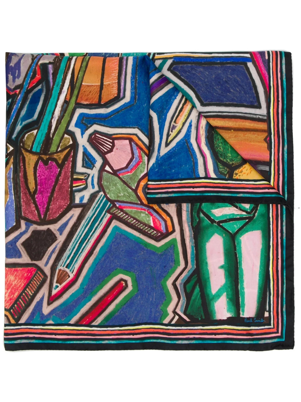 Silk Painting Multicolour Scarf