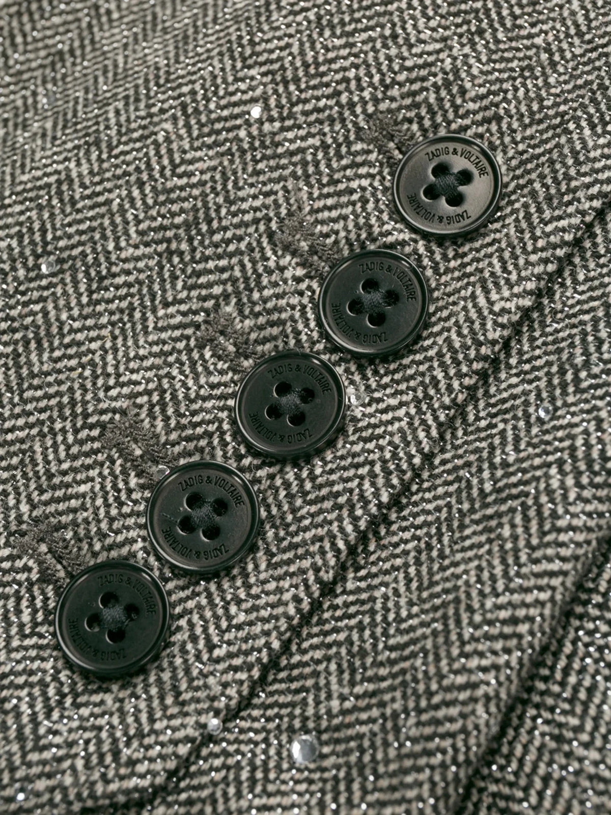 Rhinestone Cuff Silver Blazer