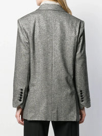 Rhinestone Cuff Silver Blazer