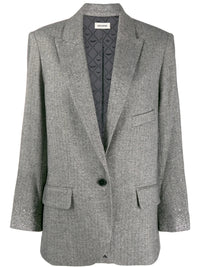 Rhinestone Cuff Silver Blazer