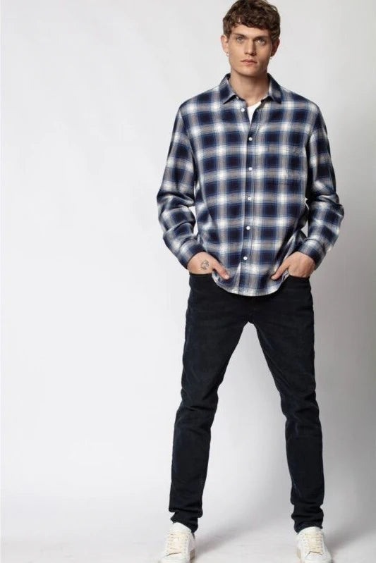 Stanael Blue Plaid Shirt