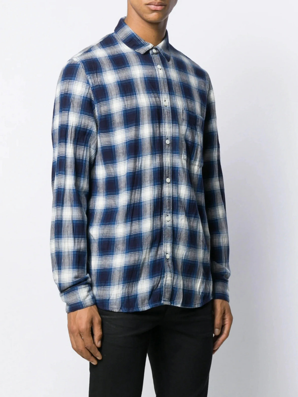 Stanael Blue Plaid Shirt