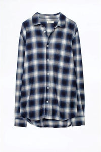 Stanael Blue Plaid Shirt